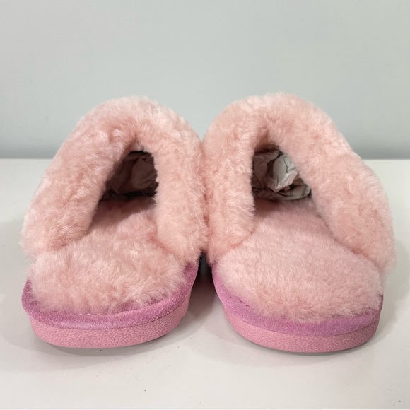 Lamo Pink Suede Sheepskin slippers Sz M - Picture 5 of 7